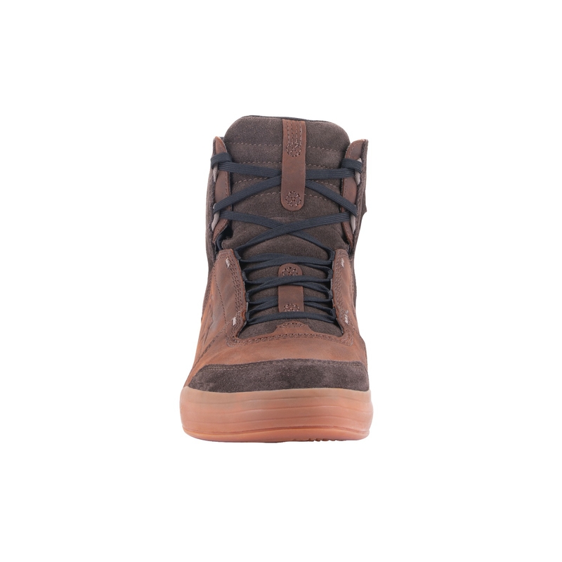 Bottes de moto Alpinestars Chrome Crafted Drystar en caoutchouc marron