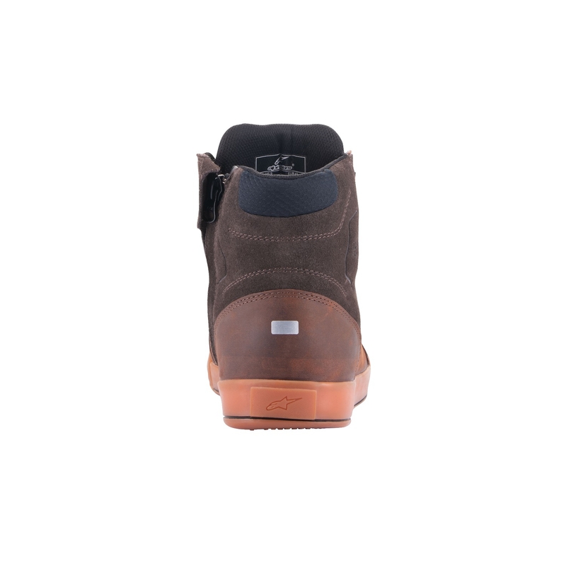 Bottes de moto Alpinestars Chrome Crafted Drystar en caoutchouc marron