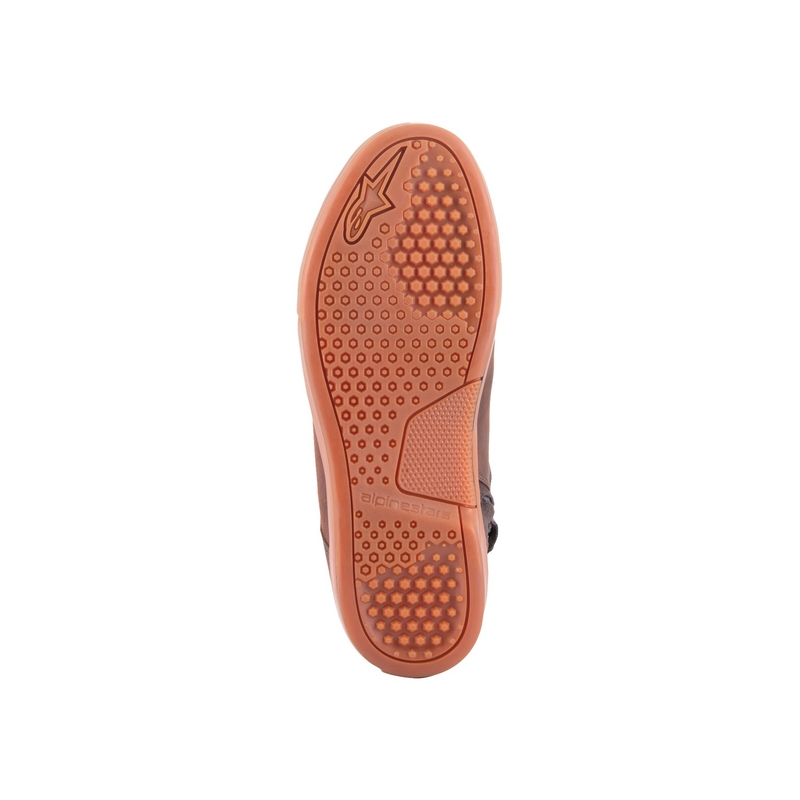 Bottes de moto Alpinestars Chrome Crafted Drystar en caoutchouc marron