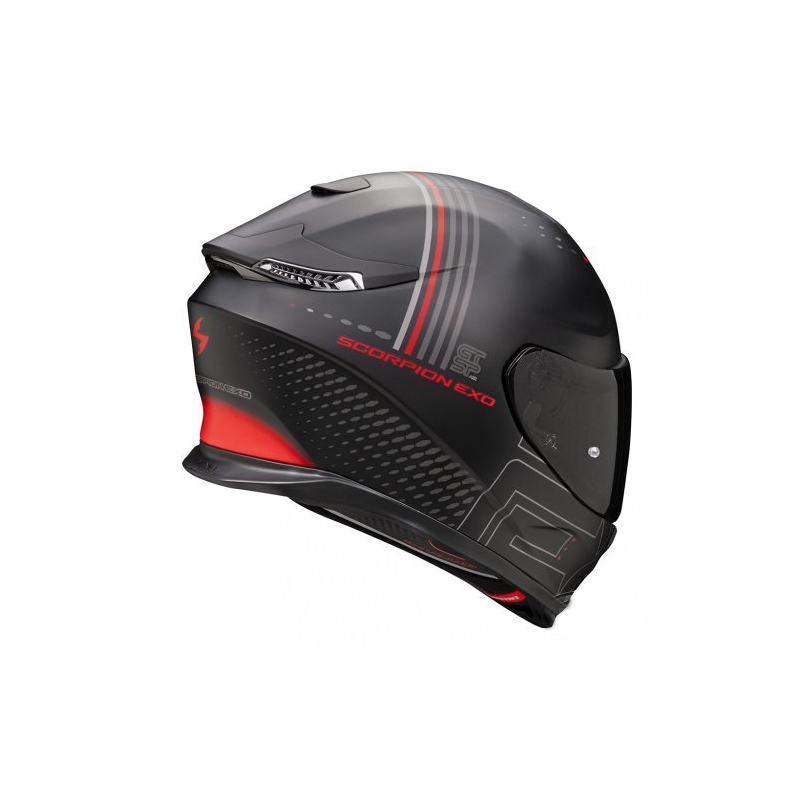 Casque moto intégral Scorpion EXO-GT SP AIR TECHLANE noir-gris-rouge soldes