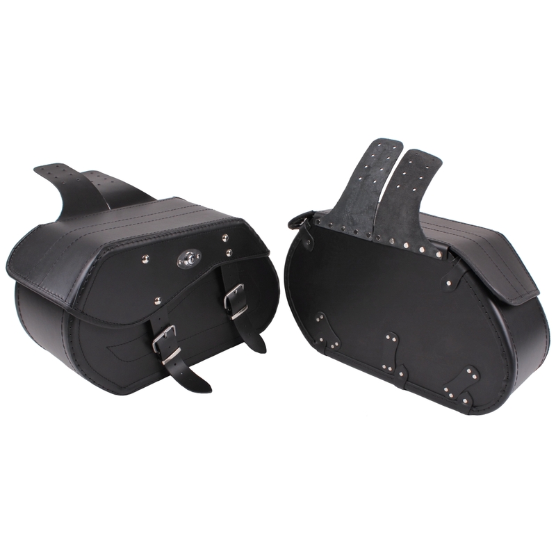 Chopper RSA-12A sacoches de moto en cuir avec serrure