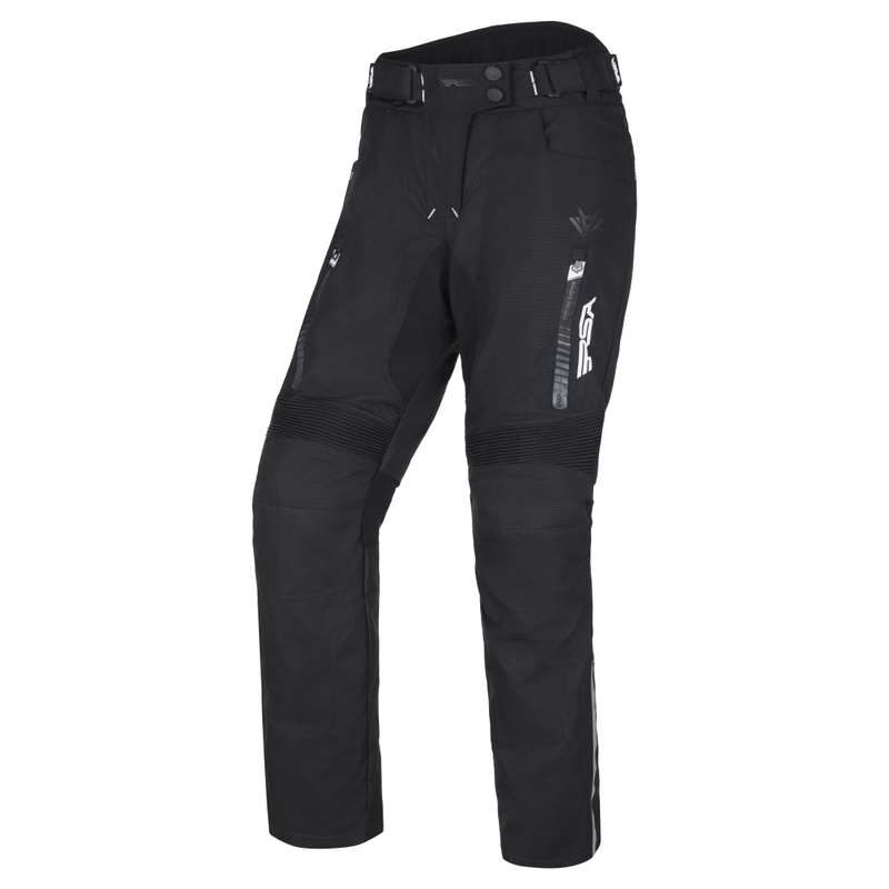 Pantalon de moto pour femme RSA Greby 2 noir et blanc - qualité II
