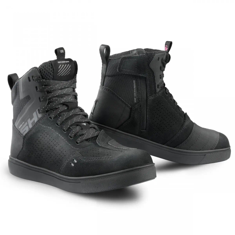 Bottes de moto Shima Rebel 2.0 Vent pour femmes, noires
