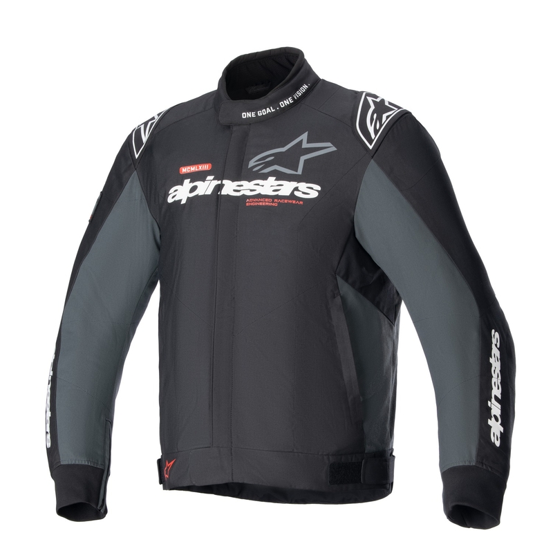 Veste moto Alpinestars Monza Sport Noir-Gris-Rouge-Blanc