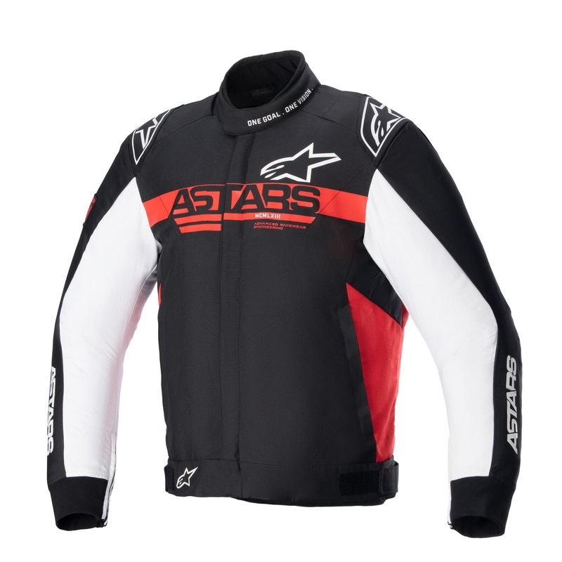 Veste de moto Alpinestars Monza Sport noire, rouge et blanche