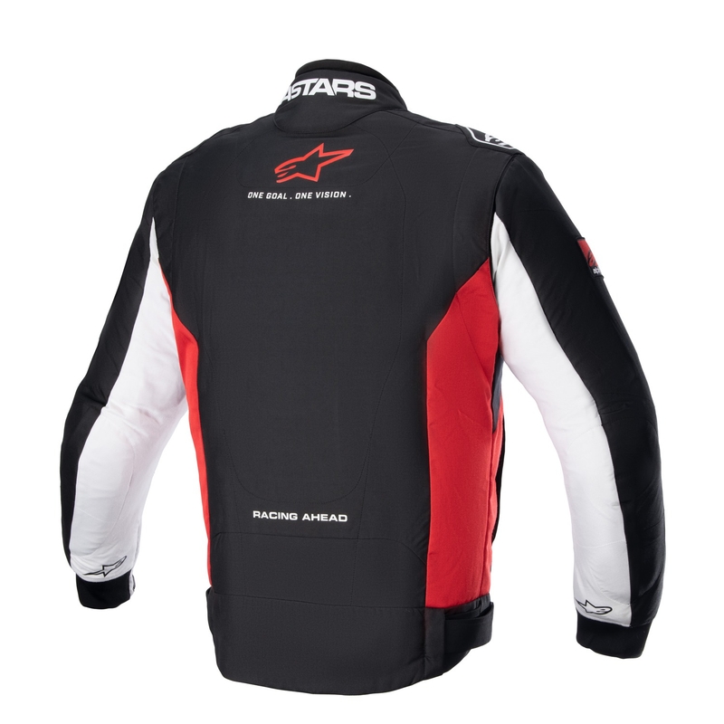 Veste de moto Alpinestars Monza Sport noire, rouge et blanche