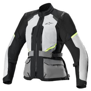 Veste de moto Alpinestars Femme Stella Andes Air Drystar Light Grey-Dark Grey-Black-Fluo Yellow