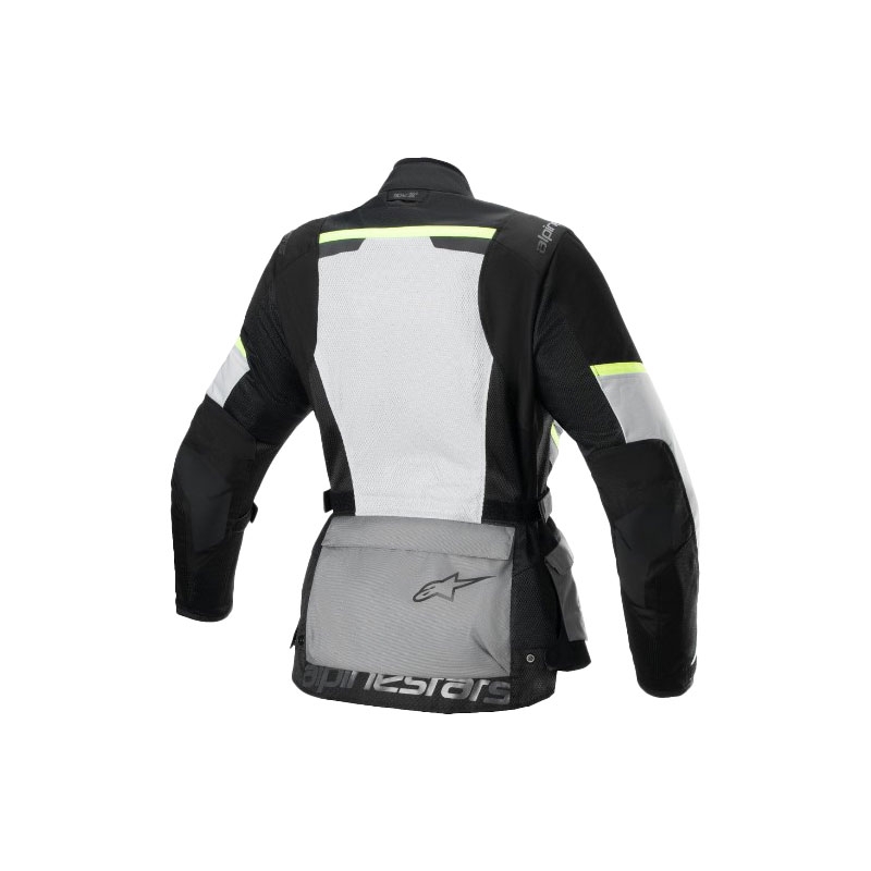 Veste de moto Alpinestars Femme Stella Andes Air Drystar Light Grey-Dark Grey-Black-Fluo Yellow
