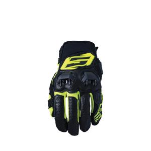 Gants moto FIVE SF3 noir-jaune fluo