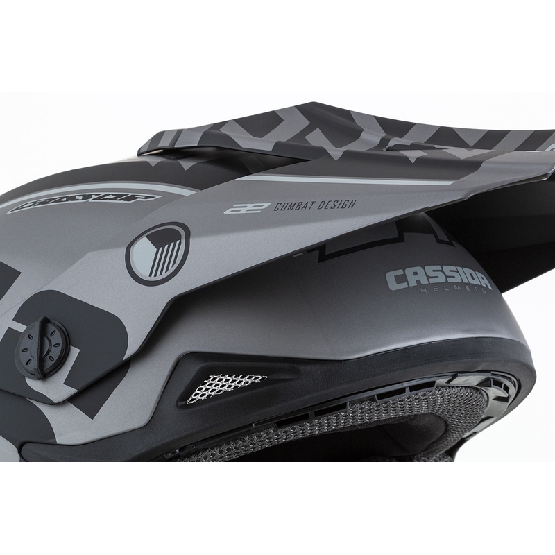Casque motocross enfant Cassida Cross Cup Sonic Junior gris mat-noir