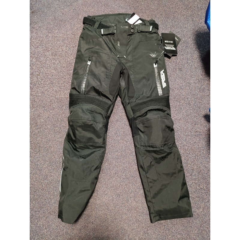 Pantalon de moto pour femme RSA Greby 2 noir et blanc - qualité II