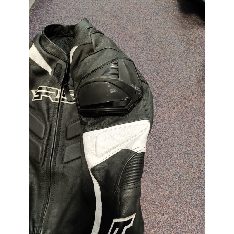 Salopette de moto RSA GPX 2 noir et blanc - qualité II