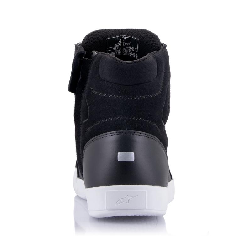 Bottes de moto Alpinestars Chrome Drystar noires, blanches et bleues