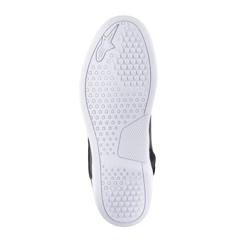 Bottes de moto Alpinestars Chrome Drystar noires, blanches et bleues