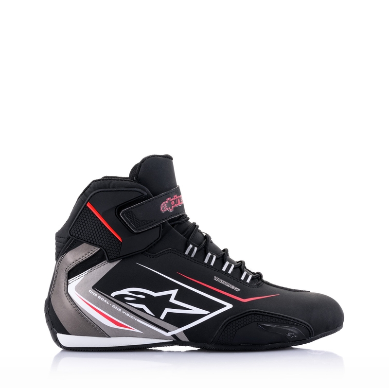 Bottes de moto Alpinestars Sektor Waterproof noires, blanches et grises