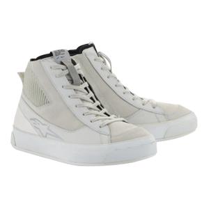 Bottes de moto Alpinestars Stella Stated Podium pour femmes, blanches et grises