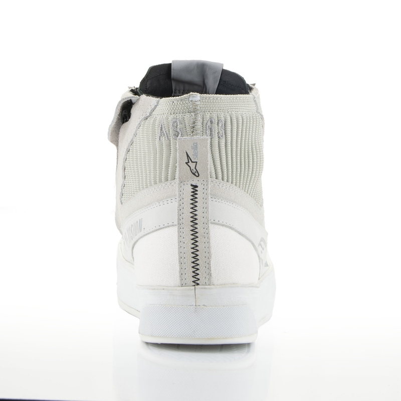 Bottes de moto Alpinestars Stella Stated Podium pour femmes, blanches et grises