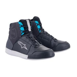 Bottes de moto Alpinestars Stella Chrome Drystar Femmes Noir Gris Bleu