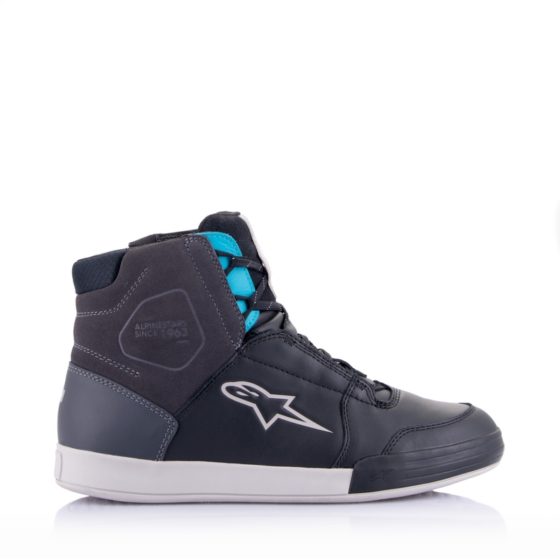 Bottes de moto Alpinestars Stella Chrome Drystar Femmes Noir Gris Bleu