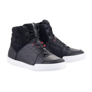 Bottes de moto Alpinestars pour femmes Stella Chrome Drystar noires, blanches et roses