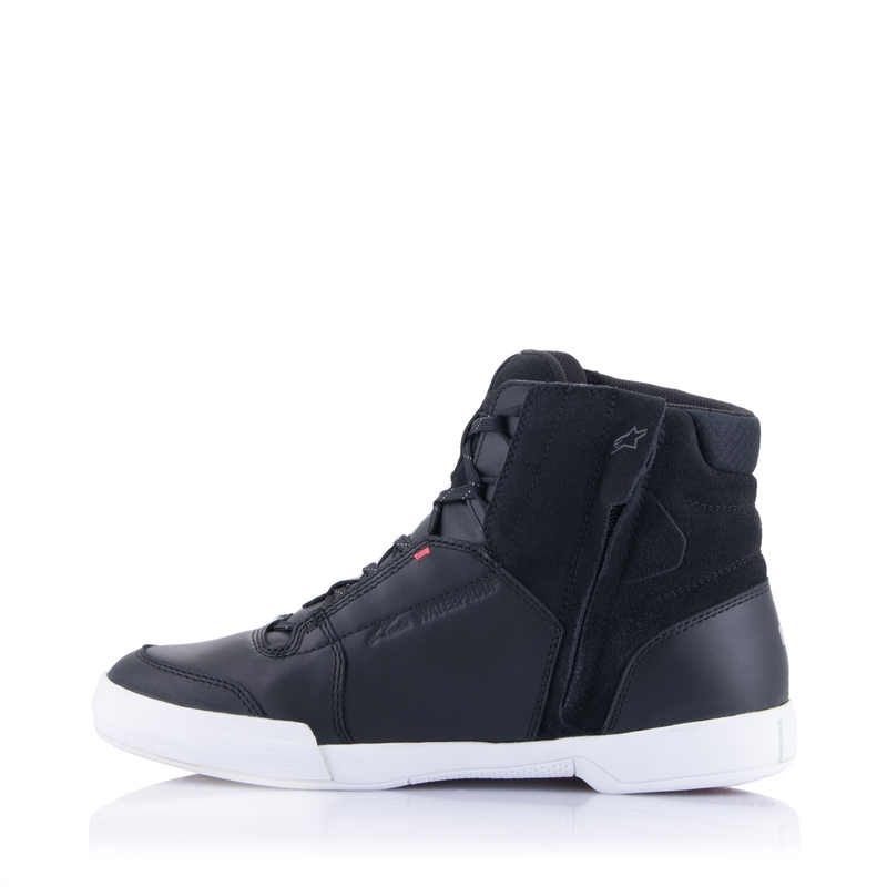 Bottes de moto Alpinestars pour femmes Stella Chrome Drystar noires, blanches et roses