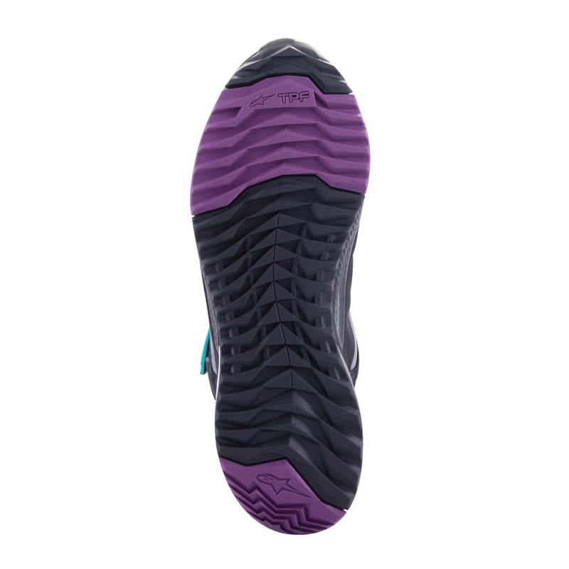 Bottes de moto Alpinestars Femmes Stella CR-X Drystar Noir-Gris-Violet-Turquoise