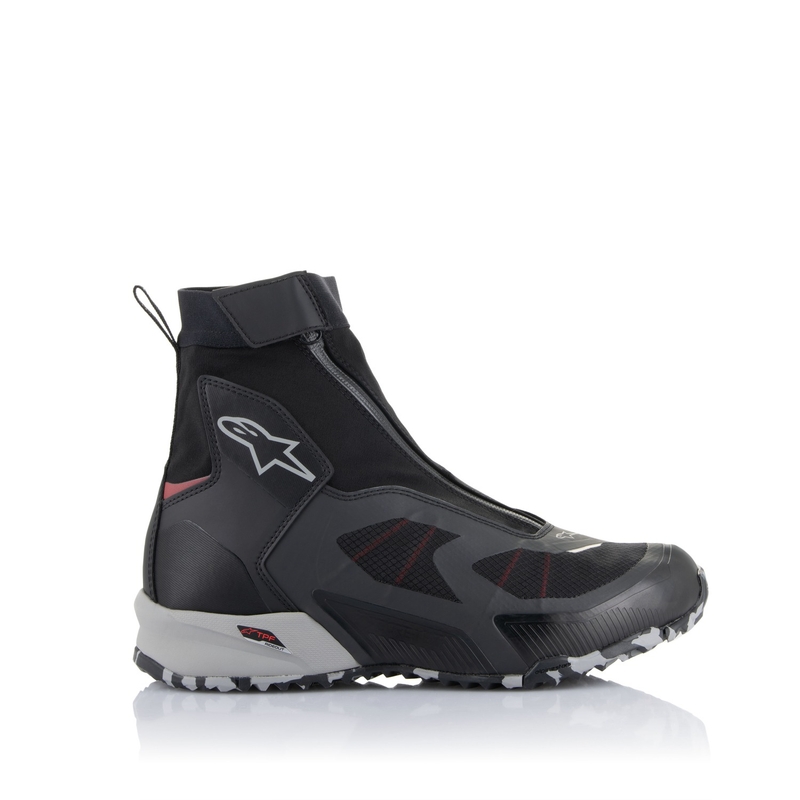 Bottes de moto Alpinestars CR-8 Gore-Tex noir-gris-rouge