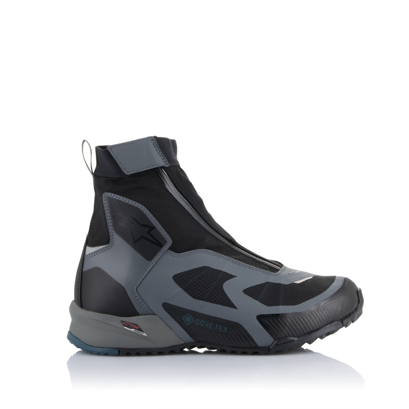 Bottes de moto Alpinestars CR-8 Gore-Tex Noir-Gris-Bleu