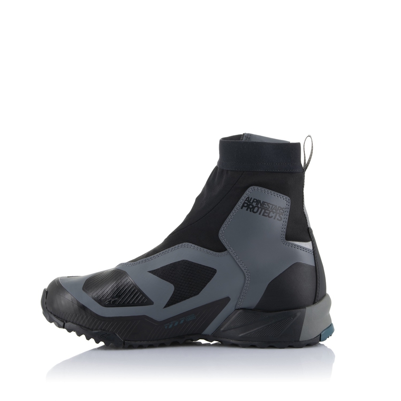 Bottes de moto Alpinestars CR-8 Gore-Tex Noir-Gris-Bleu