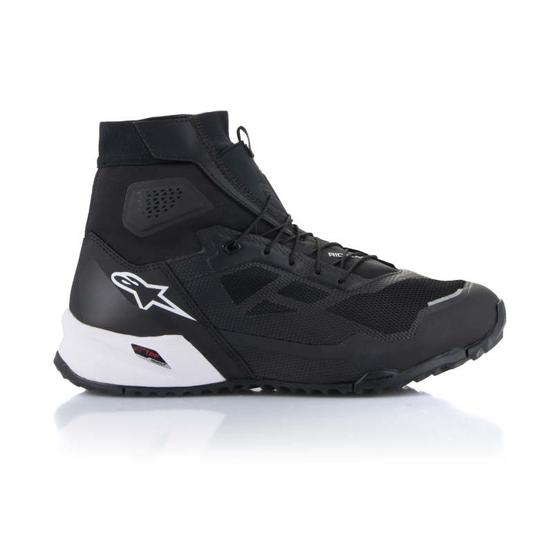 Bottes de moto Alpinestars CR-1 noires et blanches