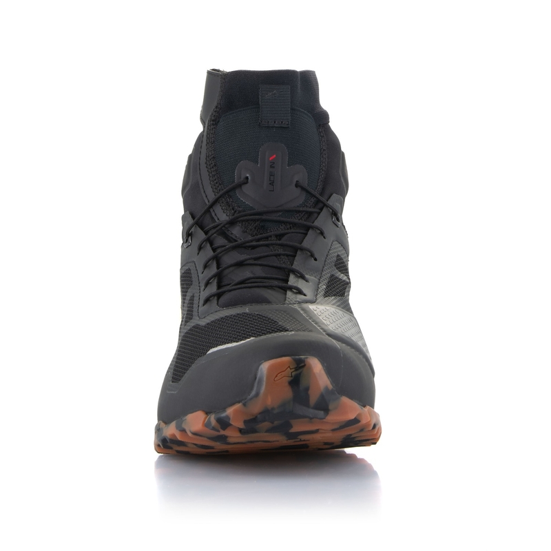 Bottes de moto Alpinestars CR-1 noires et marron clair