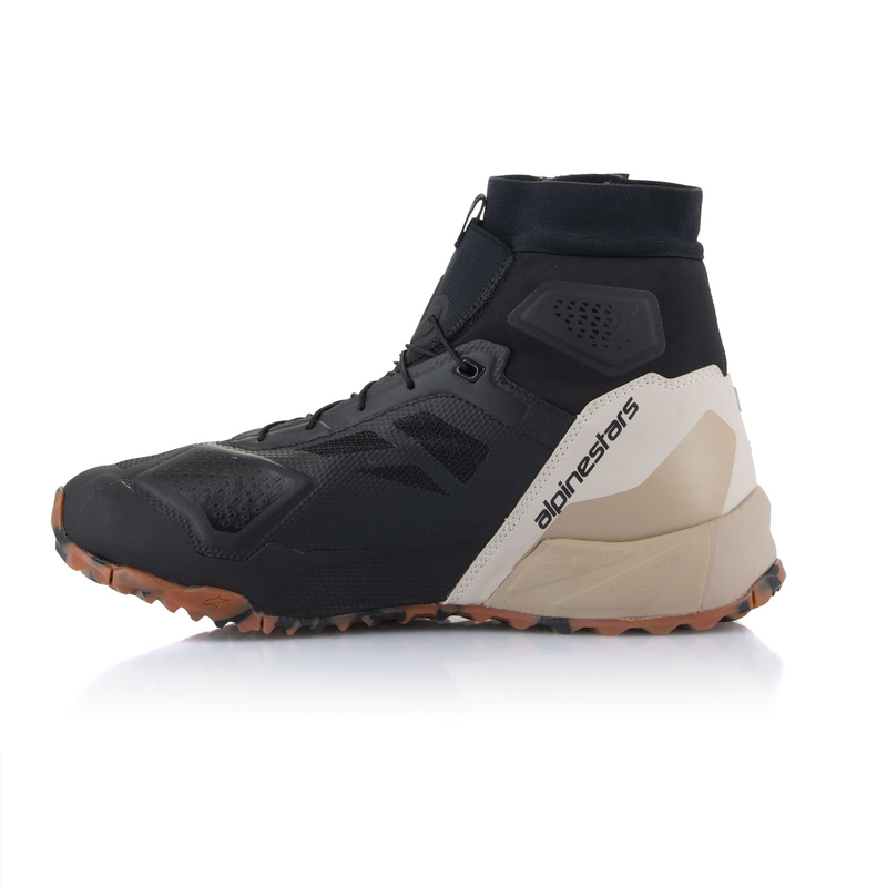 Bottes de moto Alpinestars CR-1 noires et marron clair