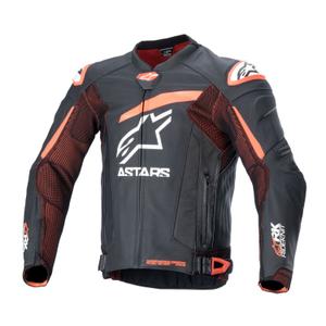 Alpinestars GP Plus R 4 Rideknit Black-Fluo Red-White Leather Jacket