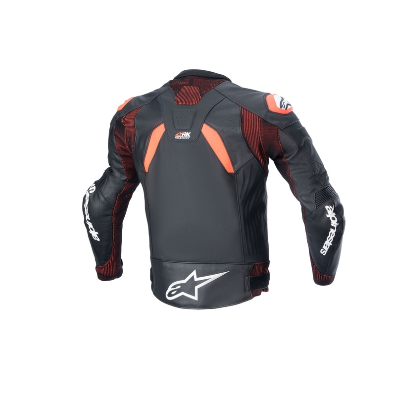 Alpinestars GP Plus R 4 Rideknit Black-Fluo Red-White Leather Jacket