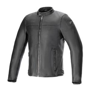 Alpinestars Blacktrack Veste de moto en cuir noir