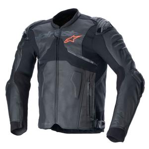 Blouson moto en cuir Alpinestars Atem 5 noir