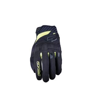 Gants moto FIVE RS3 EVO noir-jaune fluo
