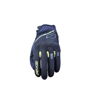 Gants moto FIVE RS3 EVO Airflow noir-jaune fluo