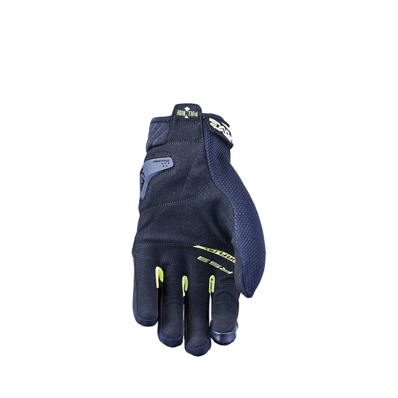 Gants moto FIVE RS3 EVO Airflow noir-jaune fluo