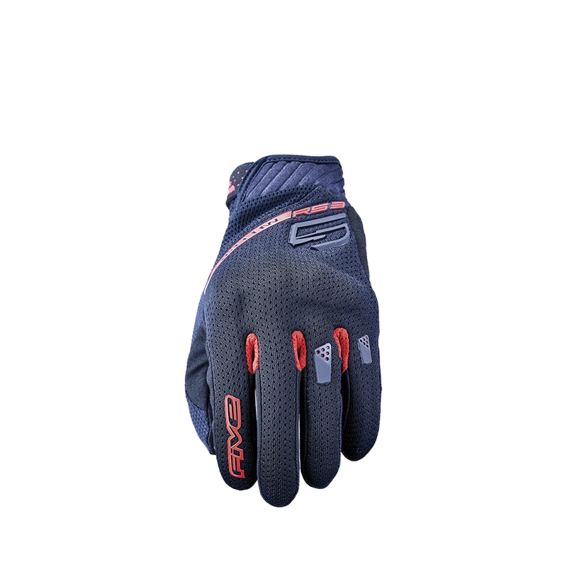 Gants moto FIVE RS3 EVO Airflow noir-rouge soldes