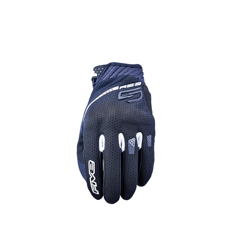 Gants moto FIVE RS3 EVO Airflow noir et blanc