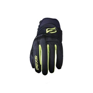 Gants moto FIVE Globe EVO noir-jaune fluo