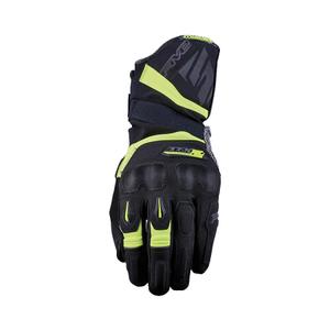 Gants moto FIVE TFX2 WP noir-jaune fluo