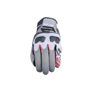 Gants moto FIVE TFX4 gris-rouge