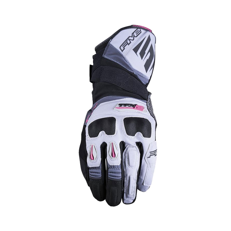 Gants moto femme FIVE TFX2 WP gris-rose