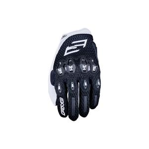 Gants de moto FIVE Stunt EVO 2 Airflow noir et blanc pour femmes