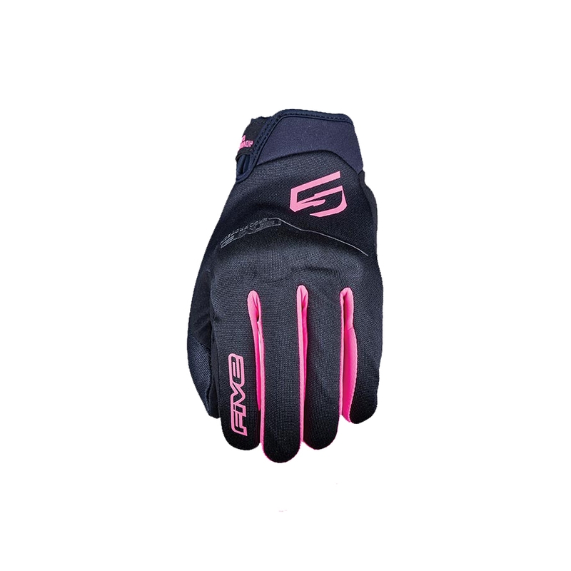 Gants moto femme FIVE Globe EVO noir-rose fluo soldes
