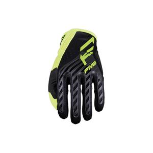 Gants de motocross FIVE MXF3 EVO noir-jaune fluo