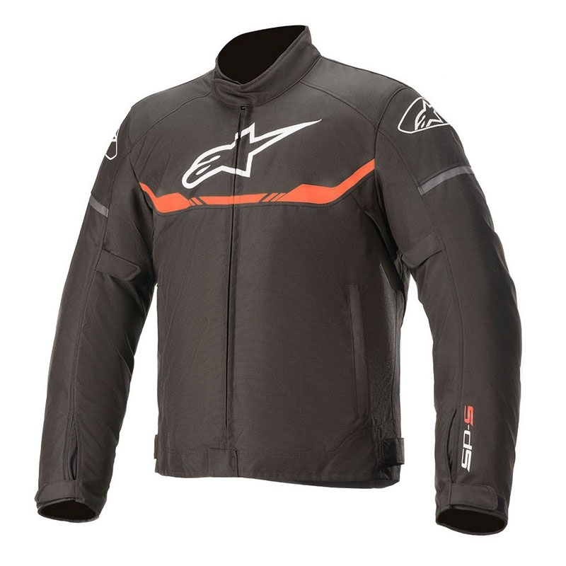 Veste moto Alpinestars T-SPS Waterproof Black-Fluo Red