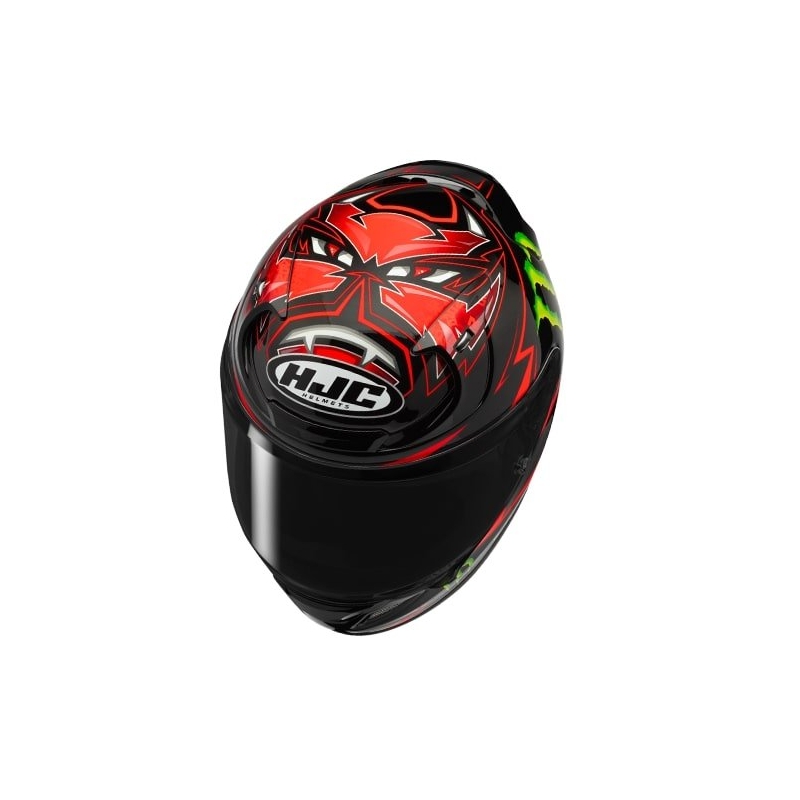 Casque intégral HJC RPHA 12 Quartararo Replica MC1 noir soldes